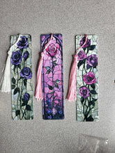 Load image into Gallery viewer, Metal Stained Glass Roses Bookmarks
