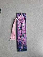 Load image into Gallery viewer, Metal Stained Glass Roses Bookmarks
