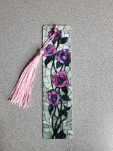Load image into Gallery viewer, Metal Stained Glass Roses Bookmarks
