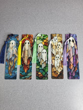 Load image into Gallery viewer, Metal Stained Glass Ghost Bookmarks
