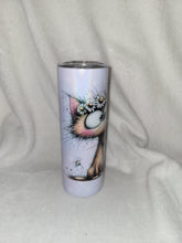 Load image into Gallery viewer, Cute Cat Duo 20oz shimmer skinny tumbler
