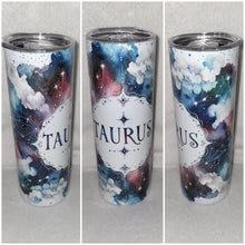 Load image into Gallery viewer, Zodiac Sign 20oz skinny tumbler with reusable straw
