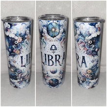 Load image into Gallery viewer, Zodiac Sign 20oz skinny tumbler with reusable straw
