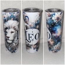 Load image into Gallery viewer, Zodiac Sign 20oz skinny tumbler with reusable straw
