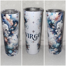 Load image into Gallery viewer, Zodiac Sign 20oz skinny tumbler with reusable straw
