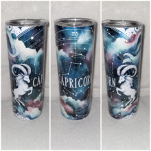 Load image into Gallery viewer, Zodiac Sign 20oz skinny tumbler with reusable straw
