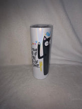 Load image into Gallery viewer, Raise Your Hand If You Are Tired Of This Shit 20oz Shimmer Skinny Tumbler With Reuseable Straw

