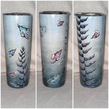 Load image into Gallery viewer, Anglerfish 20oz Shimmer Skinny Tumbler With Reuseable Straw
