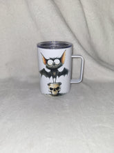 Load image into Gallery viewer, Cute Bat and Skull Duo 16oz camping mug
