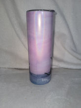 Load image into Gallery viewer, Ghosts Scared of Cats 20oz Shimmer Skinny Tumbler With Reuseable Straw
